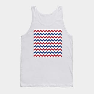 Red White Blue Chevrons Tank Top